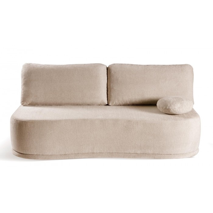 Elegantes Sofa mit Schlaffunktion und Bettzeugablage KIDNEY Beige