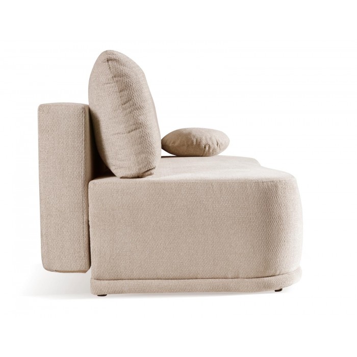 Elegantes Sofa mit Schlaffunktion und Bettzeugablage KIDNEY Beige