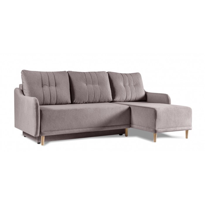 Schlafsofa Ecksofa mit Kissen DORIS Braun