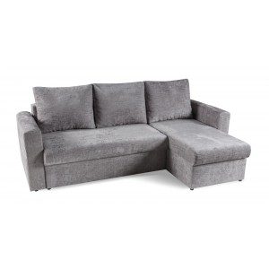 Ecksofa mit Schlaffunktion und Bettzeugablage SKY Grau 1/9