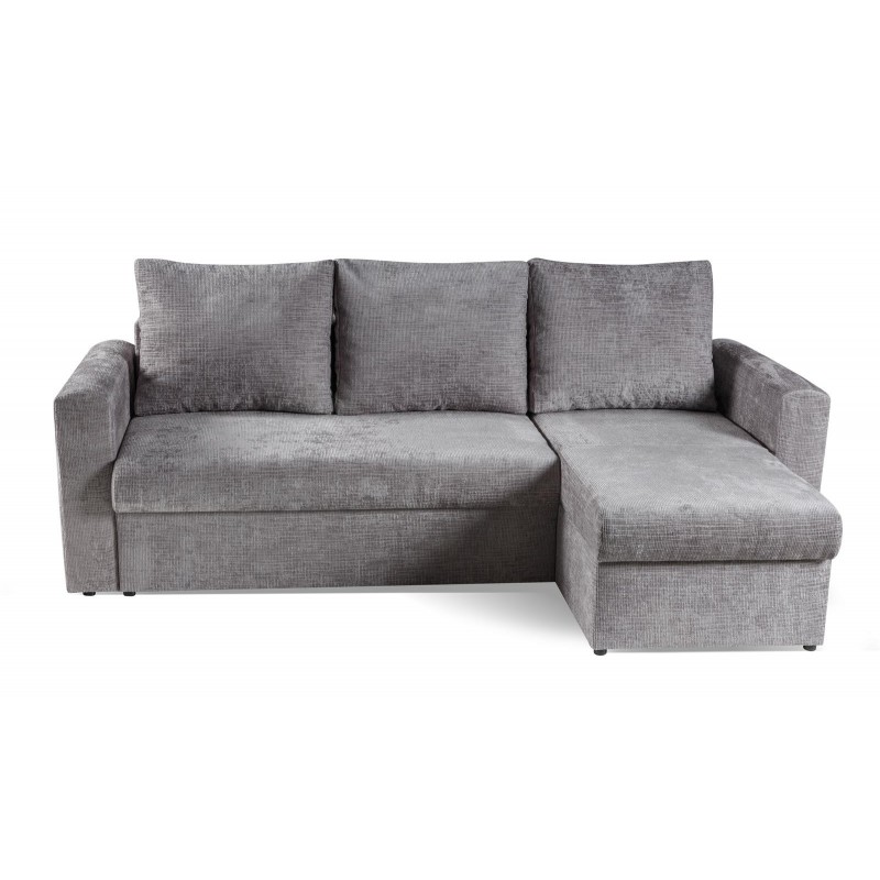 Ecksofa mit Schlaffunktion und Bettzeugablage SKY Grau 3/9