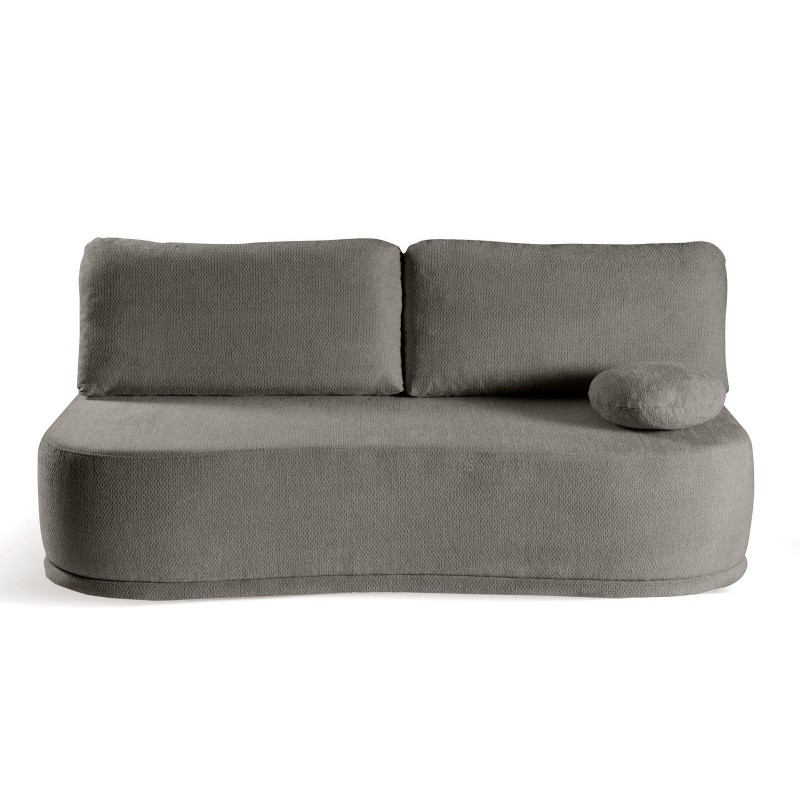 Elegantes Sofa mit Schlaffunktion und Bettzeugfach KIDNEY Grau 3/9