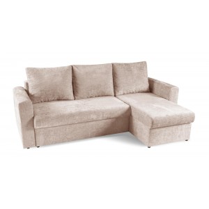 Ecksofa mit Schlaffunktion und Bettzeugcontainer SKY Beige 1/9