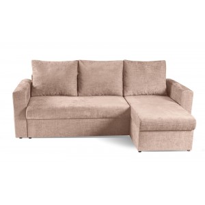 Ecksofa mit Schlaffunktion und Bettzeugcontainer SKY Beige 3/9