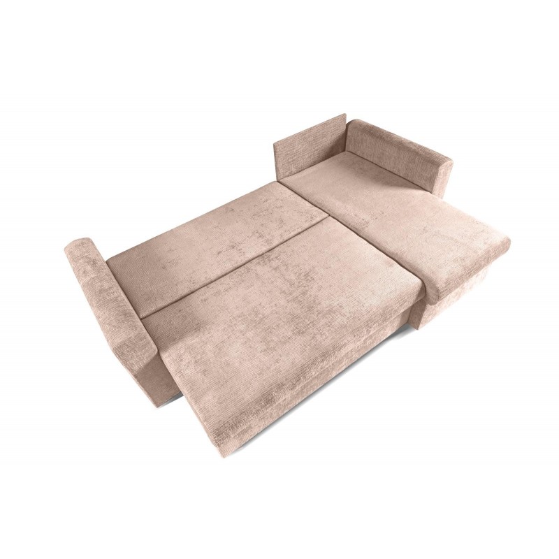 Ecksofa mit Schlaffunktion und Bettzeugcontainer SKY Beige 2/9