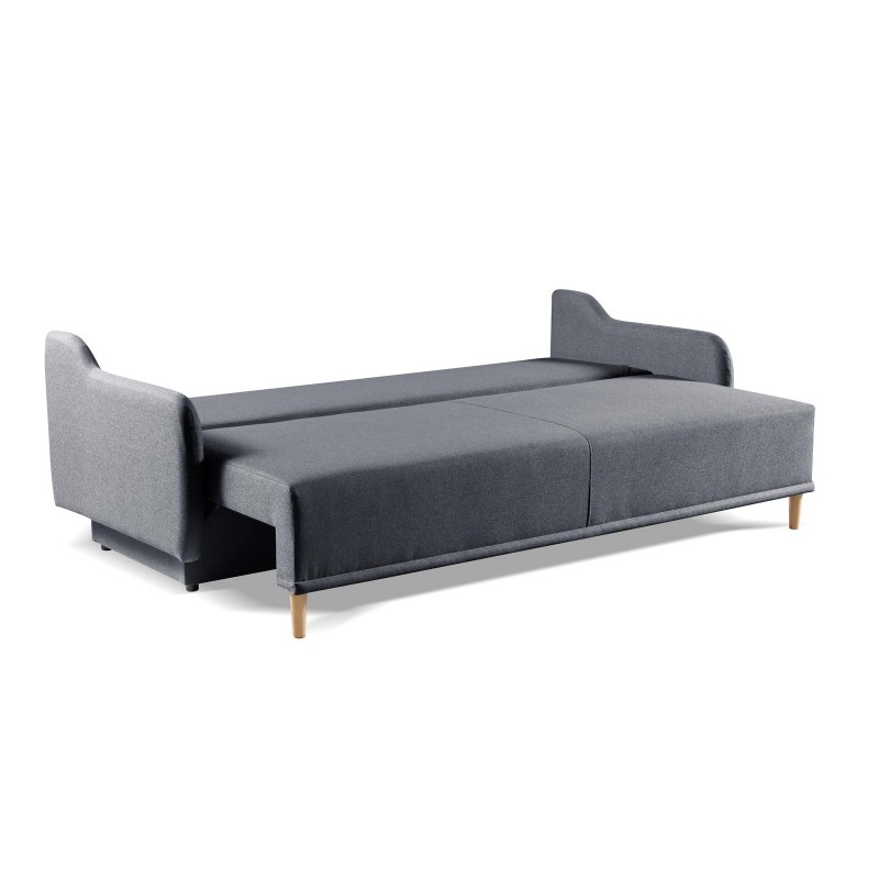 Schlafsofa Sofa Couch  mit schlauffunktion und bettkasten MORIS Grau 2/9