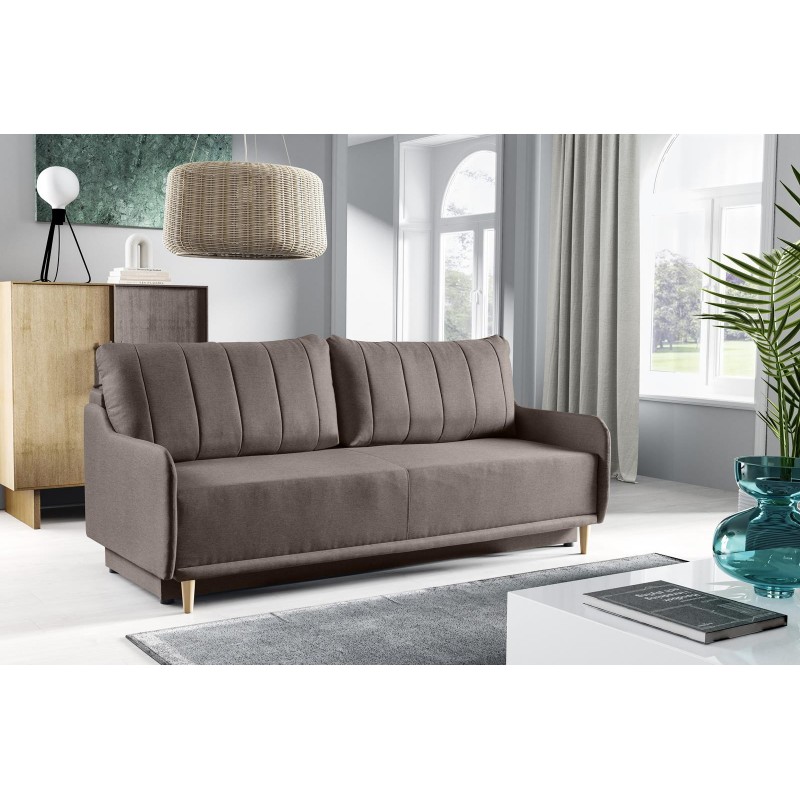 Schlafsofa mit Bettzeugfach MORIS Braun 3/9