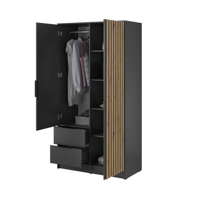 Graphit Kleiderschrank Nelly 2D mit...