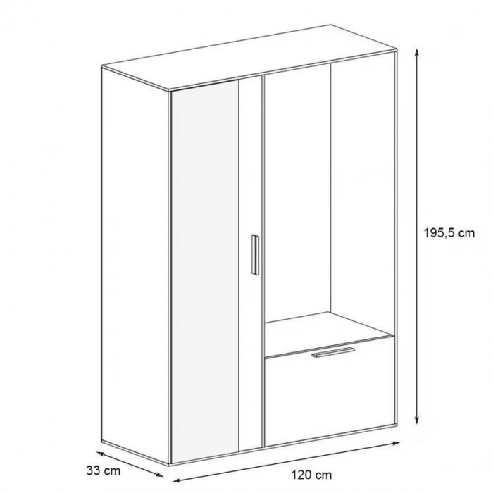 Garderoben-Set Flurgarderobe Flurmöbel Garderoben mit Spiegel Schuhschrank Flurgarderobe Wandgarderobe - BIS Sonoma