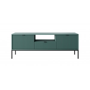 NOVA 154 cm RTV-Schrank TV-Tisch auf Schwarzbeine mit Schwarzgriffe - Grün 4/9