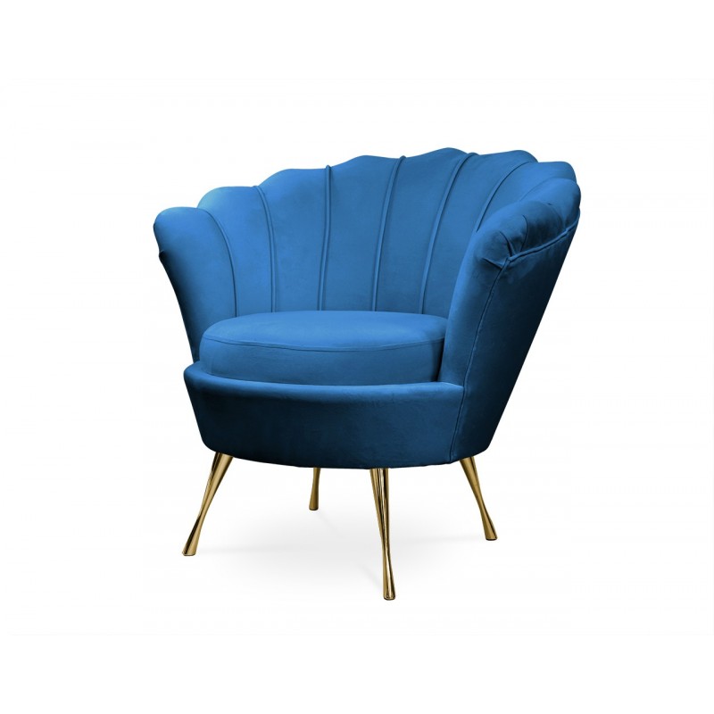 Sessel Schalensessel Muschelsessel MUSZELKA Blau Hellblau