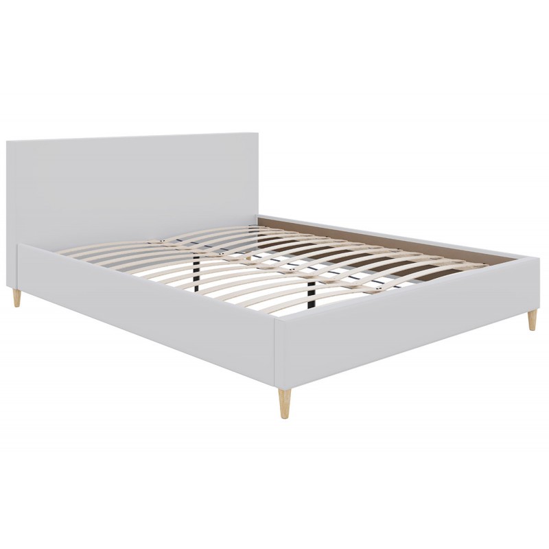 Doppelbett Polsterbett Bett mit dekorativ Kopfstütze und Bettkasten BELLA 180 x 200 cm Schwarz 4/9