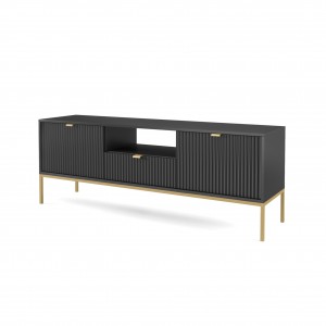 NOVA 154 cm RTV-Schrank TV-Tisch auf Goldbeine - Schwarz 1/9