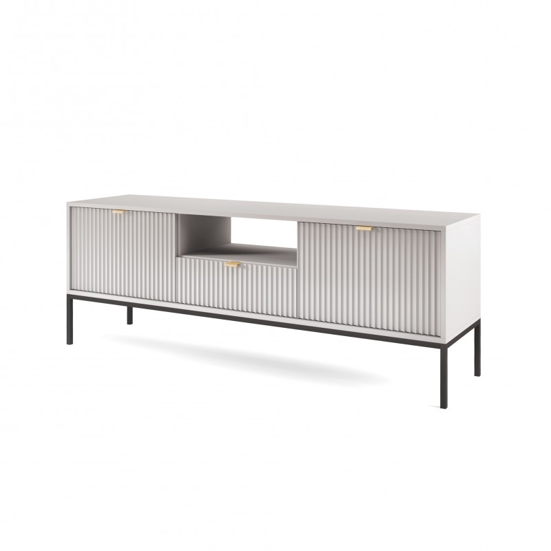 NOVA 154 cm RTV-Schrank TV-Tisch auf Schwarzbeine - Grau 1/9