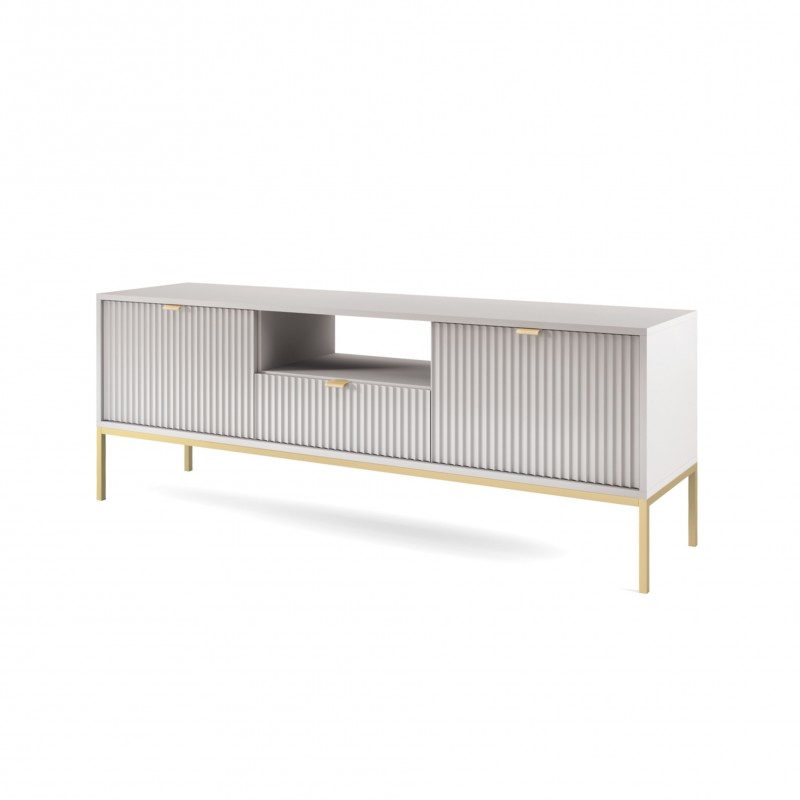 NOVA 154 cm RTV-Schrank TV-Tisch auf Goldbeine - Grau 1/9