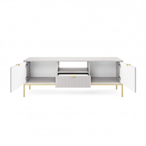 NOVA 154 cm RTV-Schrank TV-Tisch auf Goldbeine - Grau 2/9