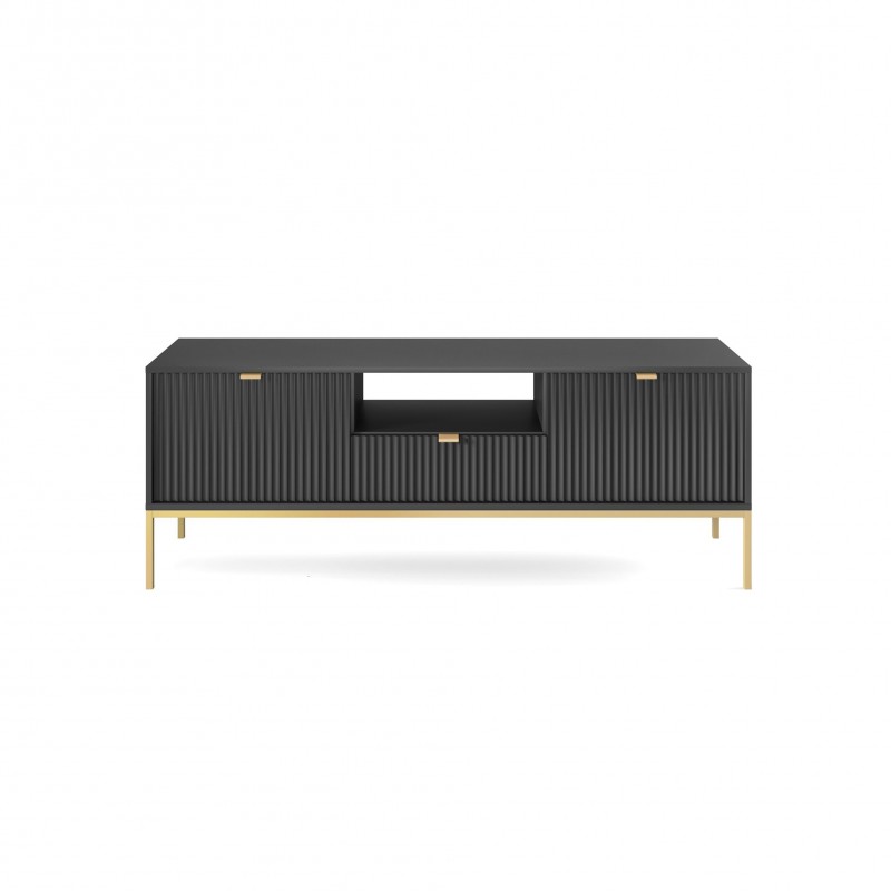 NOVA 154 cm RTV-Schrank TV-Tisch auf Goldbeine - Schwarz 4/9