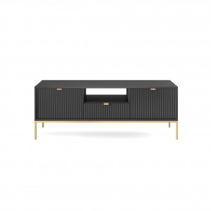 NOVA 154 cm RTV-Schrank TV-Tisch auf Goldbeine - Schwarz 4/9