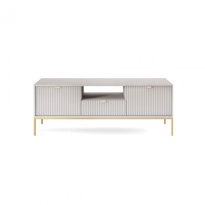 NOVA 154 cm RTV-Schrank TV-Tisch auf Goldbeine - Grau