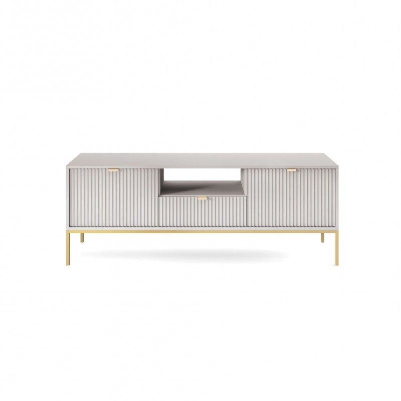 NOVA 154 cm RTV-Schrank TV-Tisch auf Goldbeine - Grau 4/9