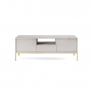 NOVA 154 cm RTV-Schrank TV-Tisch auf Goldbeine - Grau 4/9