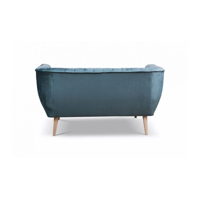 Zweisitzer-Sofa mit Nähten im skandinavischen Stil PIK 2 Blau Marineblau 2/9