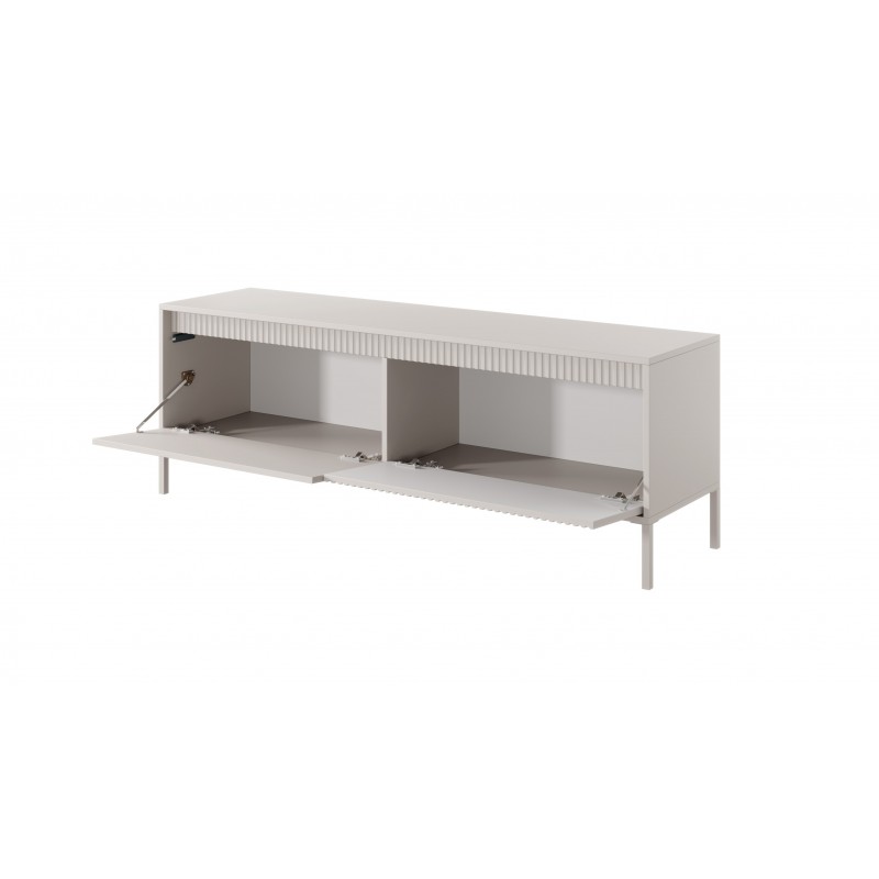RTV-Schrank TV-Tisch mit geriffelte Fronten SENSO 153 x 53 Beige 2/9