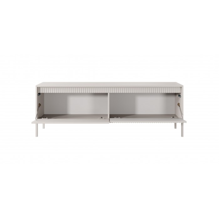 RTV-Schrank TV-Tisch mit geriffelte Fronten SENSO 153 x 53 Beige