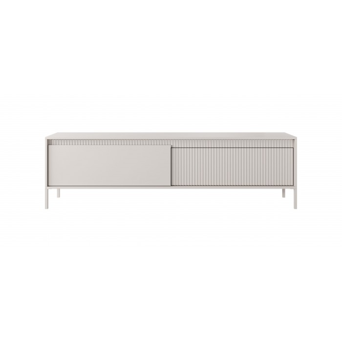 RTV-Schrank TV-Tisch geriffelte Fronten SENSO 187 x 53 cm Beige