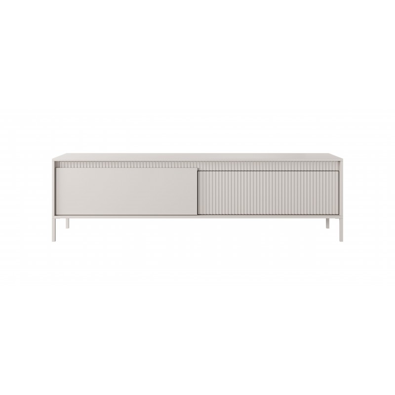 RTV-Schrank TV-Tisch geriffelte Fronten SENSO 187 x 53 cm Beige 3/9