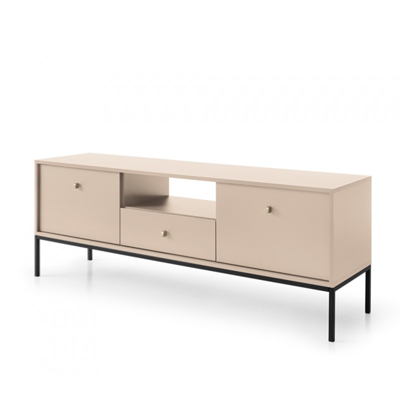 MOLLY 154 cm TV-Schrank TV-Tisch auf Schwarzbeine - Beige 1/9