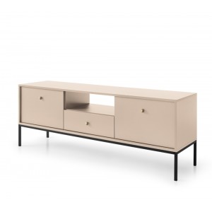 MOLLY 154 cm TV-Schrank TV-Tisch auf Schwarzbeine - Beige 1/9