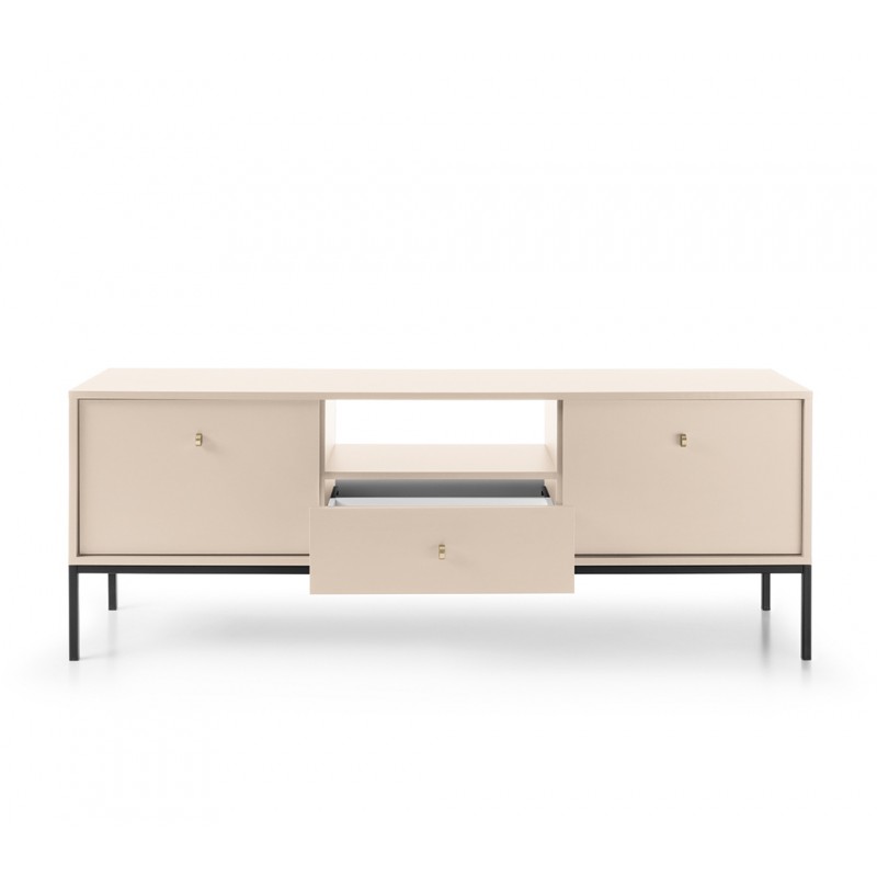 MOLLY 154 cm TV-Schrank TV-Tisch auf Schwarzbeine - Beige 2/9