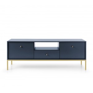 MOLLY 154 cm TV-Schrank TV-Tisch auf Goldbeine - Dunkelblau 6/9