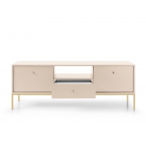 MOLLY 154 cm TV-Schrank TV-Tisch auf Goldbeine - Beige 4/9