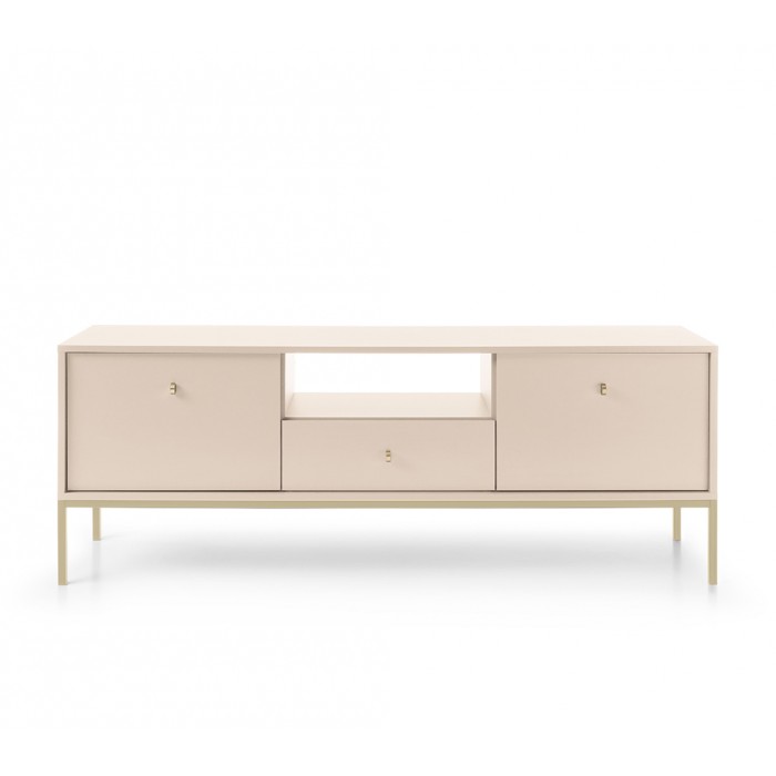 MOLLY 154 cm TV-Schrank TV-Tisch auf Goldbeine - Beige