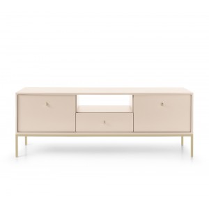 MOLLY 154 cm TV-Schrank TV-Tisch auf Goldbeine - Beige 5/9