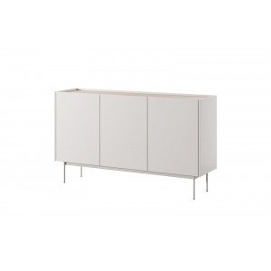 Dreitürige Breite Kommode Sideboard mit hohen Metallbeinen COLOR 144 cm Beige Hellbeige 1/9