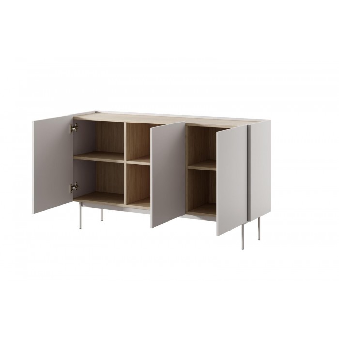 Dreitürige Breite Kommode Sideboard mit hohen...