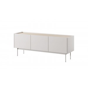 RTV-Schrank TV-Tisch Lowboard für Wohnzimmer mit dreitüren COLOR 144 cm Beige Hellbeige 1/9