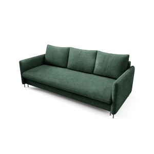 BELIS BOUCLE Polstersofa in Grün mit Schlaffunktion. 1/9