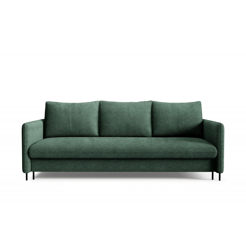 BELIS BOUCLE Polstersofa in Grün mit Schlaffunktion. 2/9