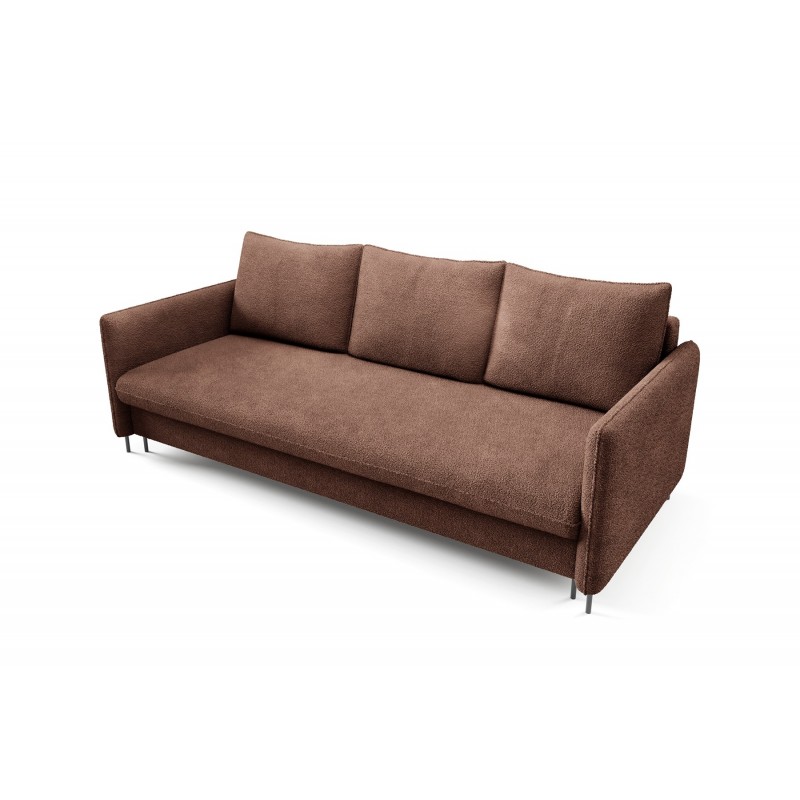 BELIS BOUCLE gepolstertes Sofa in Braun 1/9