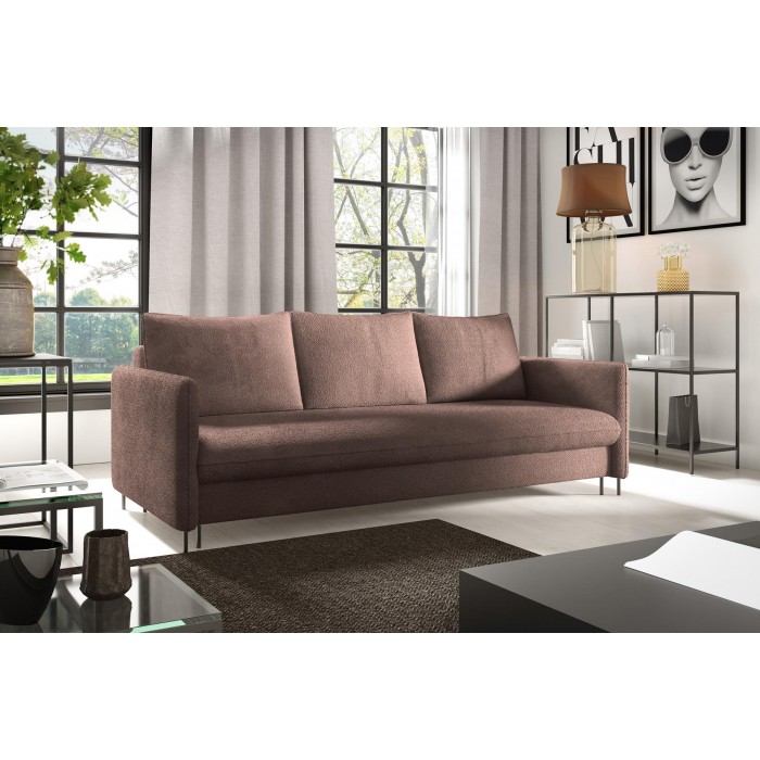 BELIS BOUCLE gepolstertes Sofa in Braun