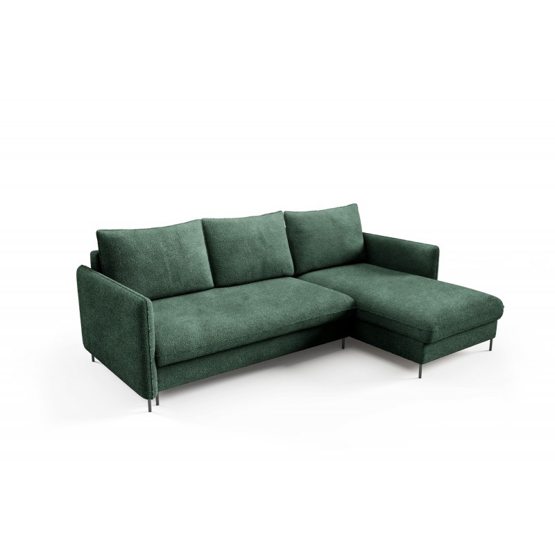 Schlafsofa BELIS BOUCLE mit grünem Samtstoff 1/9