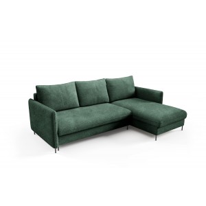 Schlafsofa BELIS BOUCLE mit grünem Samtstoff 1/9