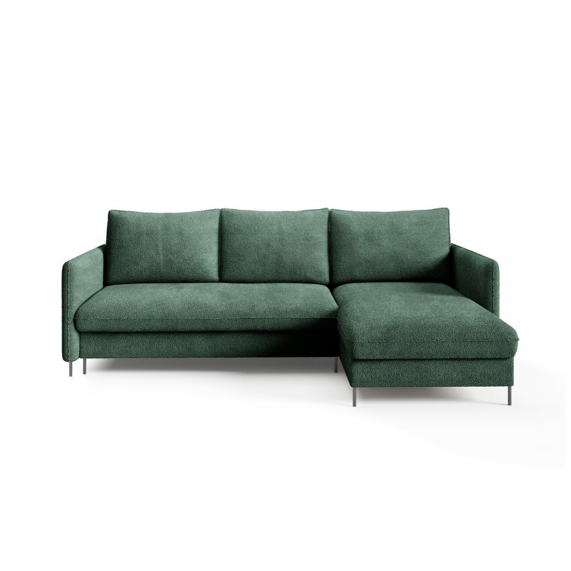 Schlafsofa BELIS BOUCLE mit grünem Samtstoff 3/9