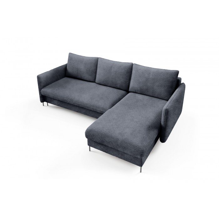 Funktionelles Ecksofa BELIS BOUCLE mit weichem Stoff und Schlaffunktion