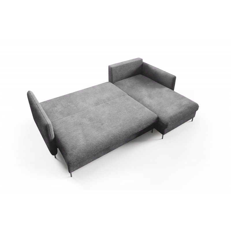 Funktionelles Ecksofa BELIS BOUCLE mit weichem Stoff und Schlaffunktion 5/9