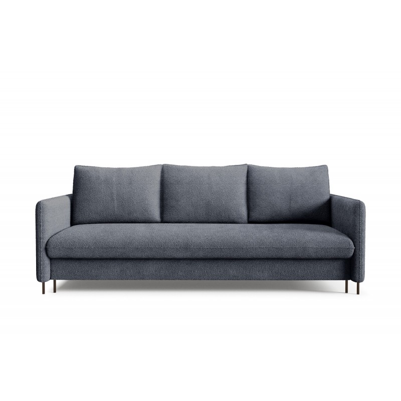 BELIS BOUCLE Dreisitzer-Sofa in navyblau mit Schlaffunktion 2/9